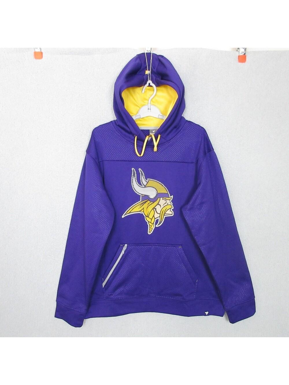 Fanatics Sweatshirt Hoodie Mens Large Minnesota Vikings Pullover Kangaroo Pocket